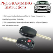 Habicare 2-Pack Remote Key Fobs H Chip for Toyota RAV4, Highlander & Sequoia (2013–2019) 2-Pack Remote Key Fobs H Chip for Toyota RAV4, Highlander & Sequoia (2013–2019)