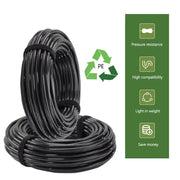 20–50m Black PE Garden Hose, OD 6/8/12mm for Irrigation & Lawn by Habicare