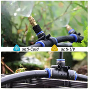 20–50m Black PE Garden Hose, OD 6/8/12mm for Irrigation & Lawn by Habicare