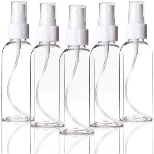 9eight5 Tools & Kits (multipurpose) 20 x 100 ml Clear Plastic Bottle with Fine Mist Spray Atomiser & Cap 20 Pack 100ml Clear Spray Bottles With Fine Mist Cap