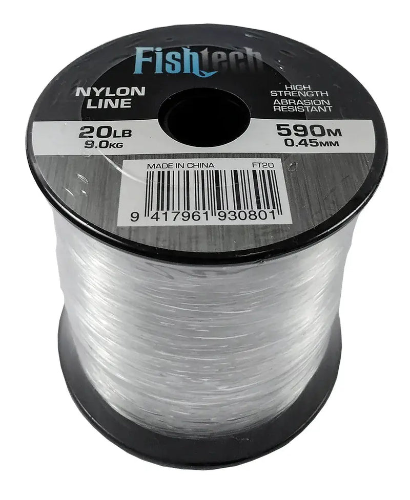 Nylon Fishing Line - 20LB - 590m Rolls - FishTech by NZ Diver