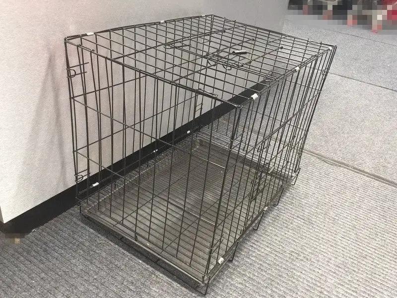 Pet Cage - 50CM Wide Collapsible Metal Pet Cage BLACK by dealonline.co.nz