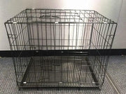Pet Cage - 50CM Wide Collapsible Metal Pet Cage BLACK by dealonline.co.nz