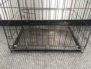 Pet Cage - 50CM Wide Collapsible Metal Pet Cage BLACK by dealonline.co.nz