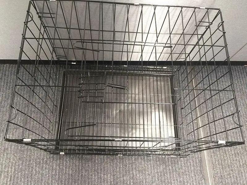 Pet Cage - 50CM Wide Collapsible Metal Pet Cage BLACK by dealonline.co.nz