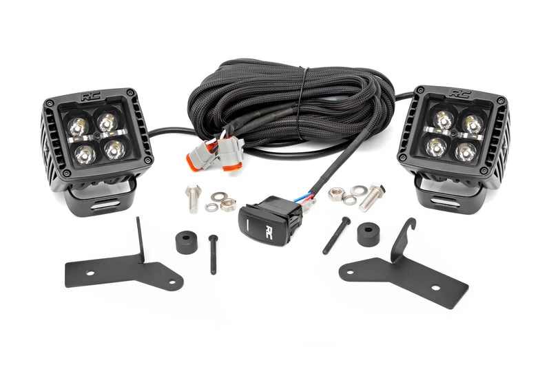 LED Ditch Light Kit Hinge Mount Jeep Gladiator JT/Wrangler JL (18-26) by Magwarehouse.com