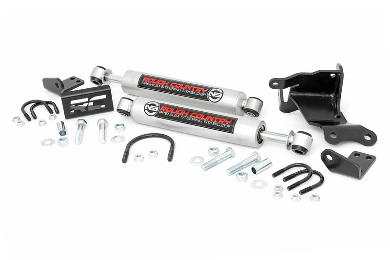 N3 Steering Stabilizer Dual 2.5-8 Inch Lift Jeep Gladiator JT/Wrangler JL (18-26) by Magwarehouse.com