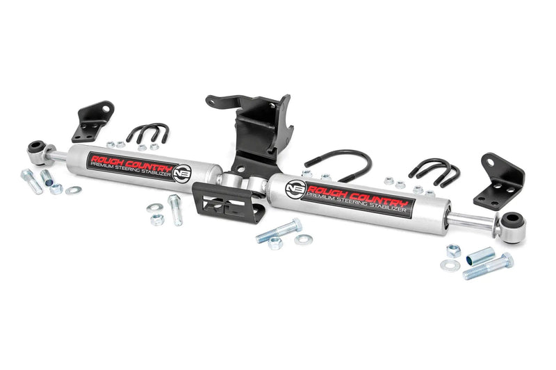 N3 Steering Stabilizer Dual 2.5-8 Inch Lift Jeep Gladiator JT/Wrangler JL (18-26) by Magwarehouse.com