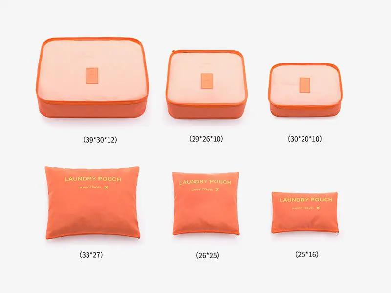 6Pcs Travel Storage Bag Set for Clothes Luggage Packing Cube Organizer Suitcase by dealonline.co.nz