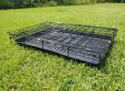 Pet Cage - 60cm Wide Collapsible Metal Pet Cage Black by dealonline.co.nz