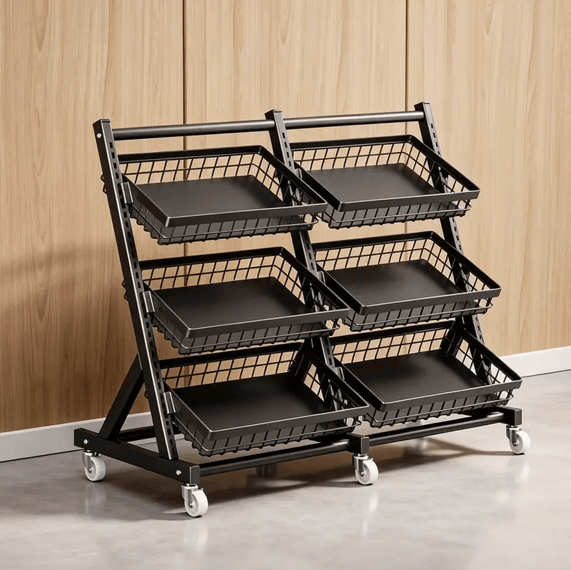 dealonline.co.nz dealonline.co.nz Mobile Snack Rack With Casters For Supermarket Display 90x96x38cm Mobile Snack Rack With Casters 90x96x38cm