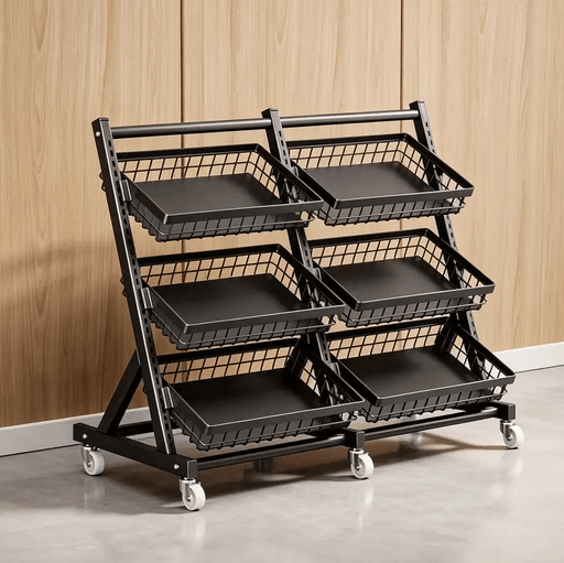 dealonline.co.nz dealonline.co.nz Mobile Snack Rack With Casters For Supermarket Display 90x96x38cm Mobile Snack Rack With Casters 90x96x38cm