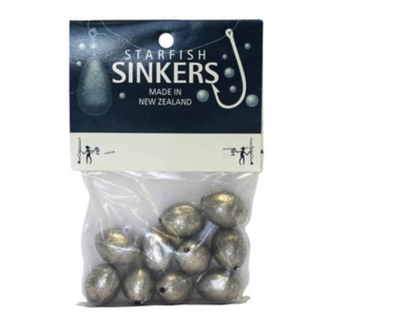 Egg Sinkers size 8 Medium Bags (10 per bag) by Fishing and Leisure