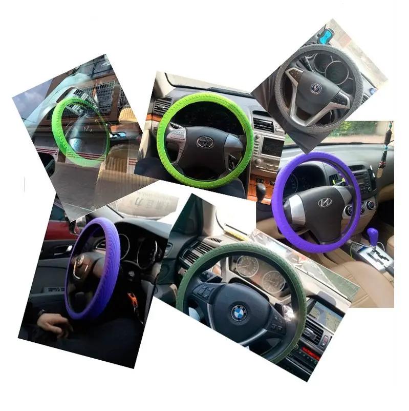 Car Silicone Steering Wheel Case Cover Shell Skidproof Car Accessori by dealonline.co.nz