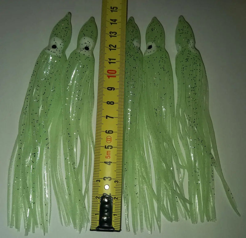 15cm Octopus Luminous Skirts ( Pack of 5) by NZ Diver