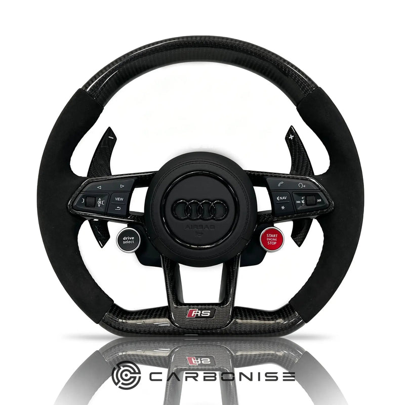 Audi Steering Wheel (Carbon Fiber+Alcantara) R8 Style #05 by CARBONISE