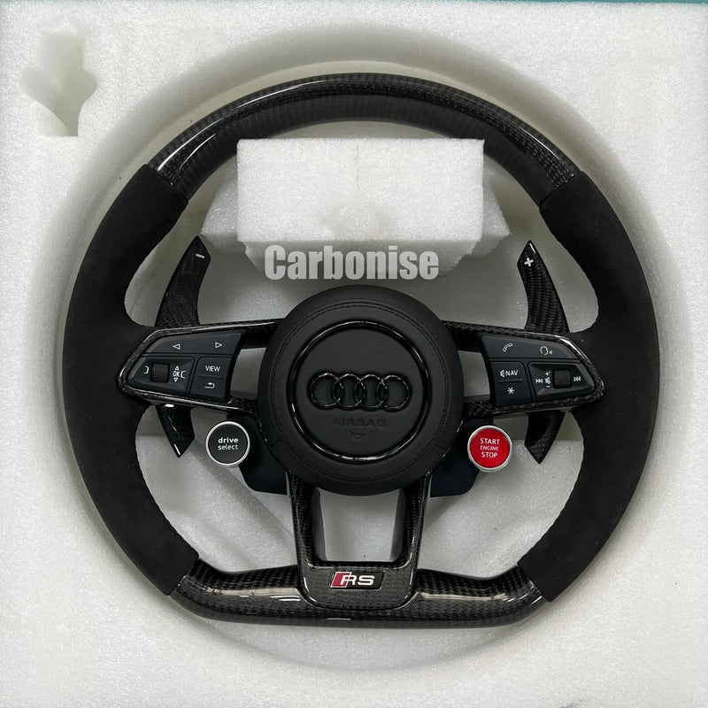 Audi Steering Wheel (Carbon Fiber+Alcantara) R8 Style #05 by CARBONISE