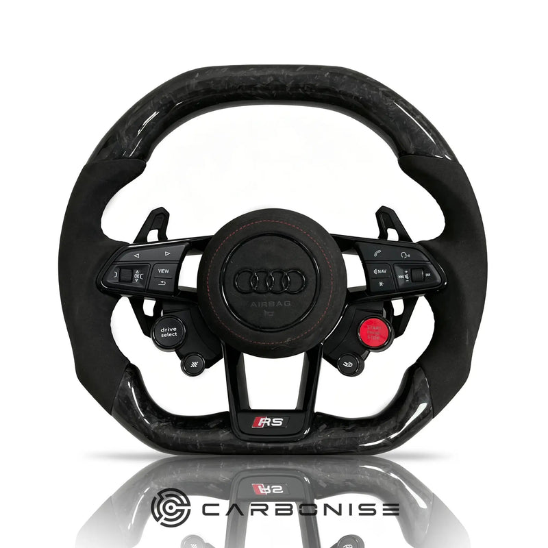 Audi Steering Wheel (Forged Carbon Fiber+Alcantara) R8 Style #03 by CARBONISE
