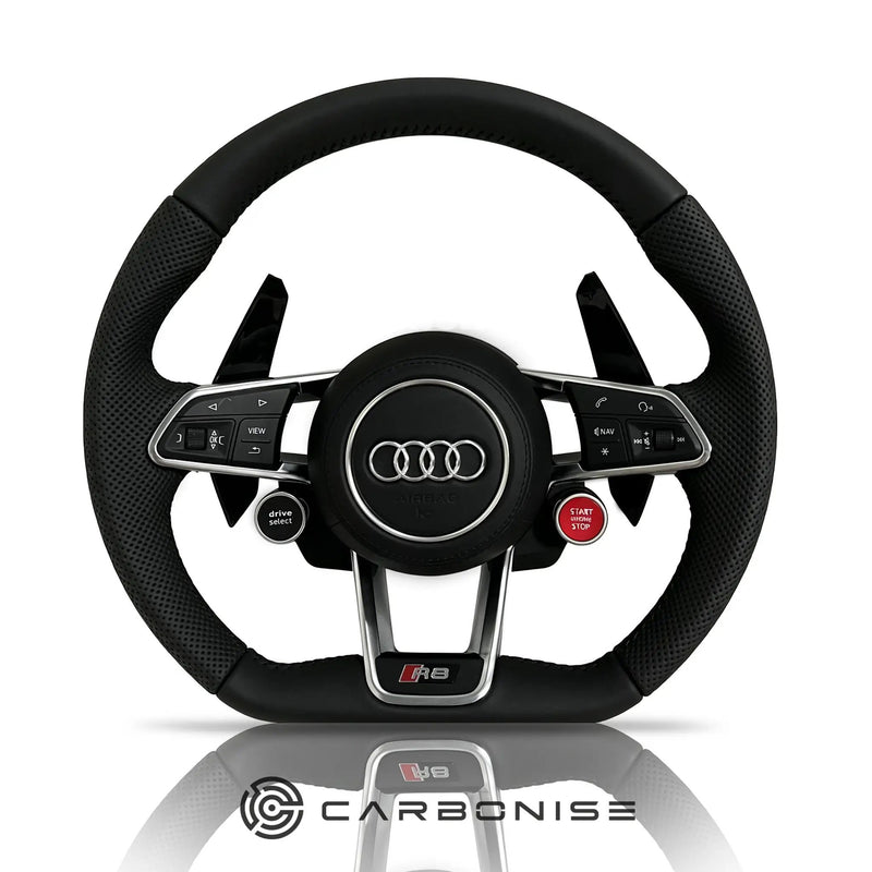 Audi Steering Wheel (Perforated Leather +Leather) R8 Style #02 by CARBONISE