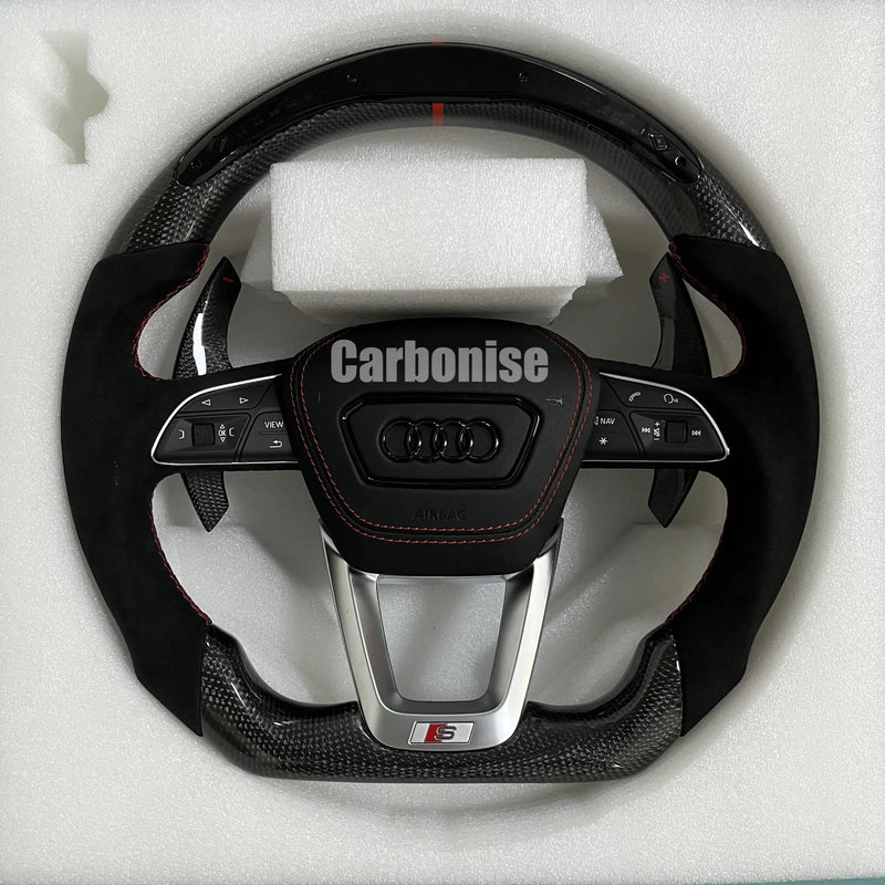 Audi Steering Wheel (Carbon Fiber +Alcantara) #21 by CARBONISE