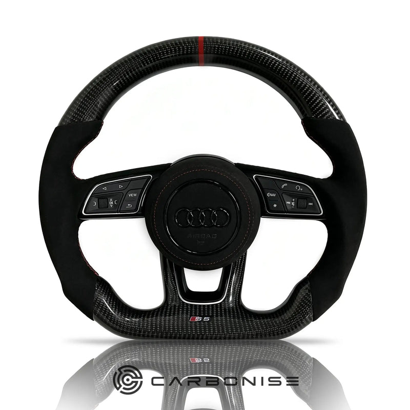 Audi Steering Wheel (Carbon Fiber +Alcantara) #06 by CARBONISE