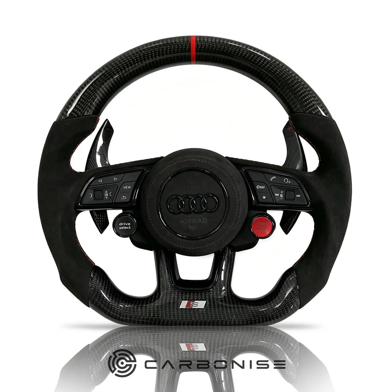 Audi Steering Wheel (Carbon Fiber +Alcantara) #08 by CARBONISE