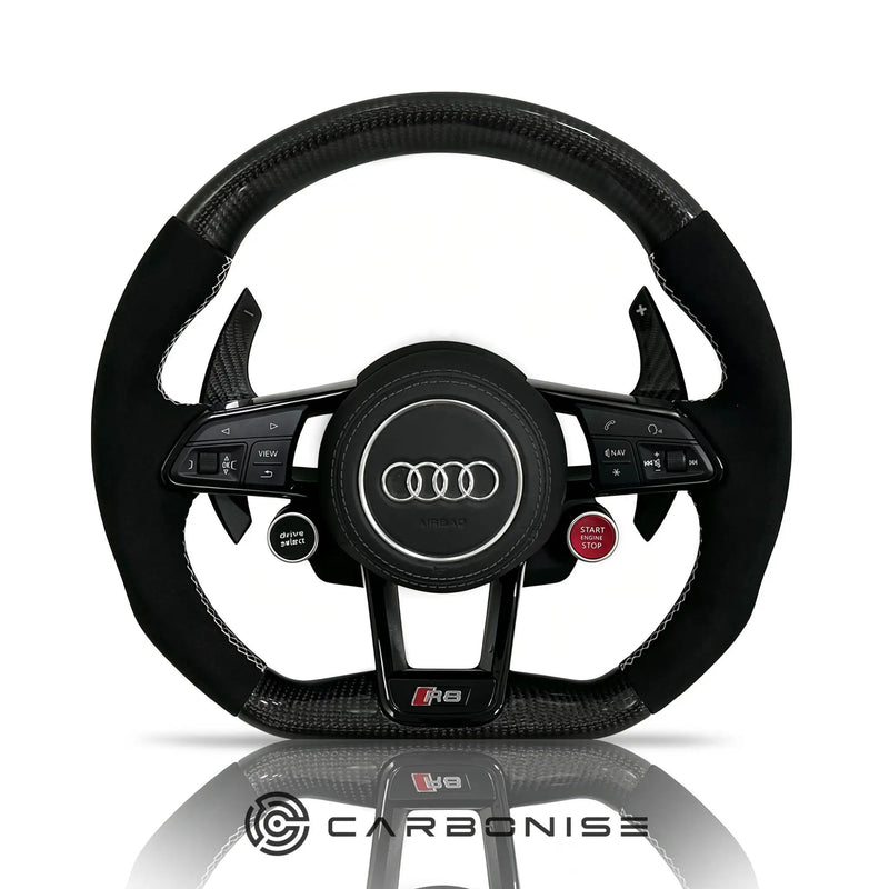 Audi Steering wheel (Carbon Fiber+Alcantara) R8 Style #04 by CARBONISE