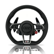 Audi steering wheel (Leather+Perforated Leather) R8 Style #07 by CARBONISE