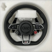 Audi steering wheel (Leather+Perforated Leather) R8 Style #07 by CARBONISE