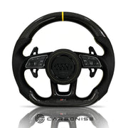 Audi Steering Wheel (Carbon Fiber +Perforated Leather) #09 by CARBONISE