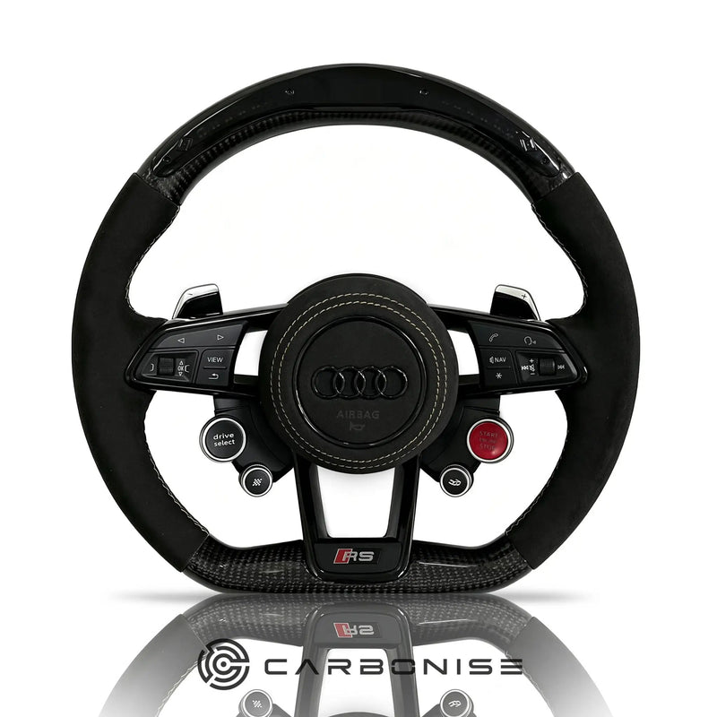 Audi steering wheel (Carbon Fiber+Alcantara) R8 Style #08 by CARBONISE