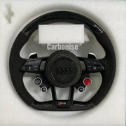 Audi steering wheel (Carbon Fiber+Alcantara) R8 Style #08 by CARBONISE