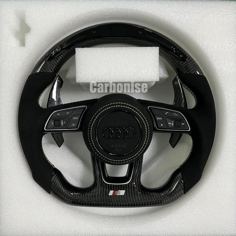 Audi Steering Wheel (Carbon Fiber +Alcantara) #10 by CARBONISE