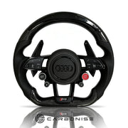 Audi Steering Wheel (Carbon Fiber+Perforated Leather) R8 Style #09 by CARBONISE