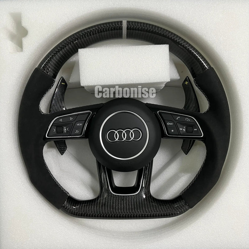 Audi Steering Wheel (Carbon Fiber +Alcantara) #11 by CARBONISE