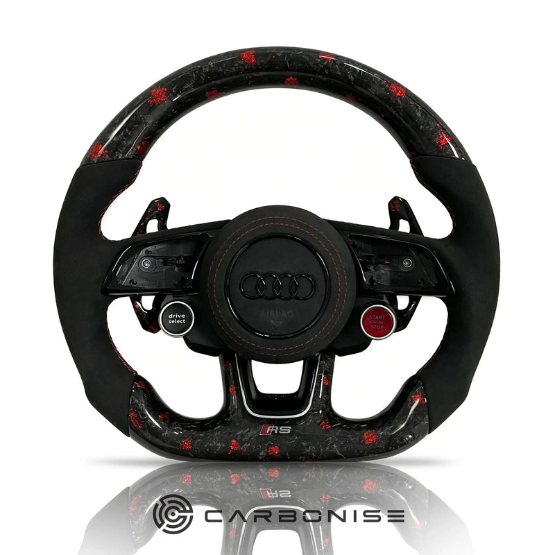 Audi Steering Wheel (Forged Carbon Fiber+Alcantara) #12 by CARBONISE