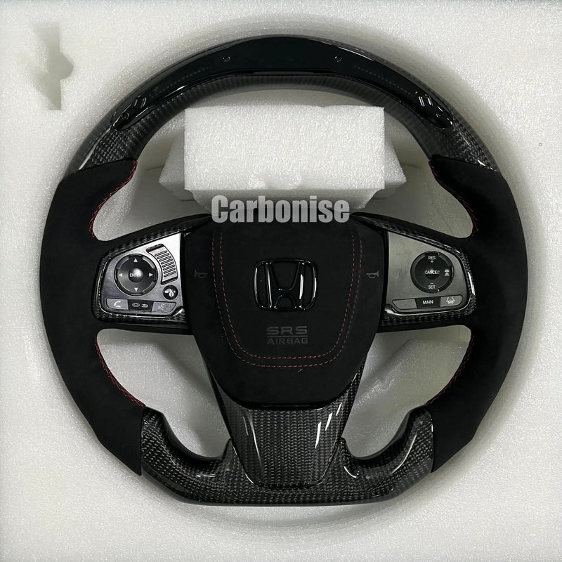 Honda Steering Wheel (Carbon Fiber+Alcantara) @1 by CARBONISE