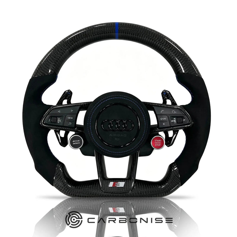 Audi Steering Wheel (Carbon Fiber+Alcantara) R8 Style #10 by CARBONISE