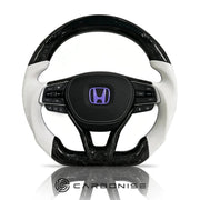 Honda Steering Wheel (Forged Carbon Fiber+Perforated Leather) @2 by CARBONISE