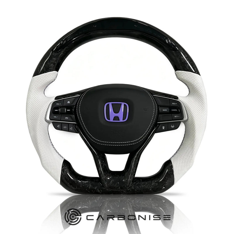 Honda Steering Wheel (Forged Carbon Fiber+Perforated Leather) @2 by CARBONISE