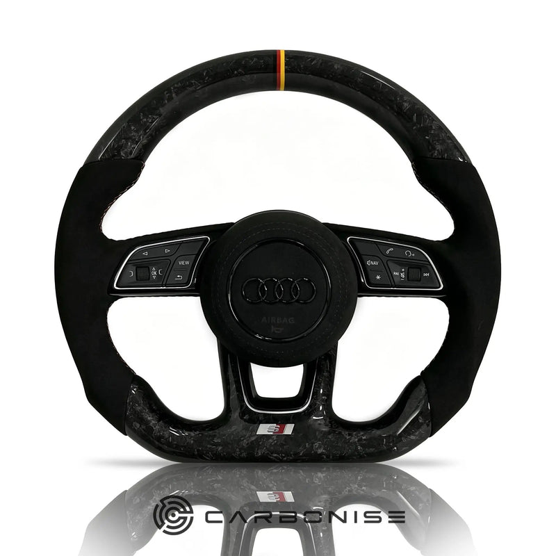 Audi Steering Wheel (Forged Carbon Fiber+Alcantara) #15 by CARBONISE
