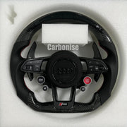 Audi Steering wheel ( Carbon Fiber+Perforated Leather) R8 Style#11 by CARBONISE