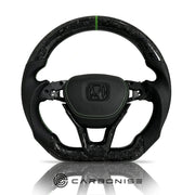 Honda Steering Wheel (Forged Carbon Fiber+Perforated Leather) @4 by CARBONISE