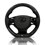 Lexus CT/IS/RC/NX Steering Wheel (Forged Carbon Fiber+Perforated Leather) by CARBONISE