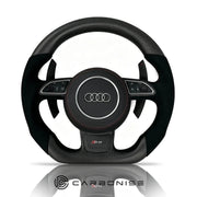 Audi Steering Wheel (Matte Carbon Fiber+Alcantara) #02 by CARBONISE