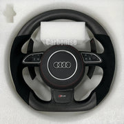 Audi Steering Wheel (Matte Carbon Fiber+Alcantara) #02 by CARBONISE