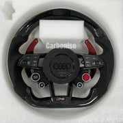 Audi steering wheel (Carbon Fiber+Alcantara)R8 Style #12 by CARBONISE