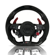 Audi steering wheel (Carbon Fiber+Alcantara)R8 Style #12 by CARBONISE