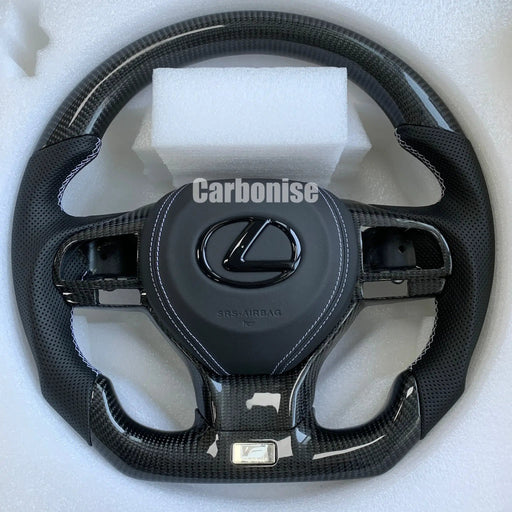 Lexus LX/RC/IS Steering Wheel (Carbon Fiber+Perforated Leather) @1 by CARBONISE