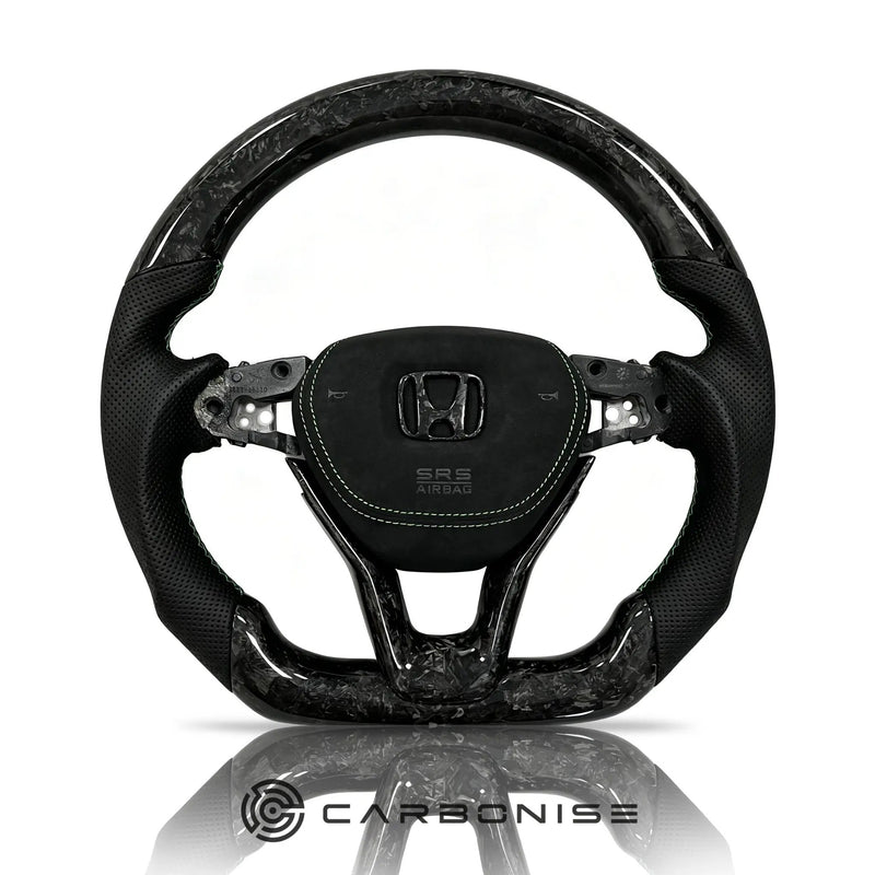 Honda Steering Wheel (Forged Carbon Fiber+Perforated Leather) @3 by CARBONISE